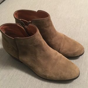 Sam Edelman Petty Green Suede Ankle Booties